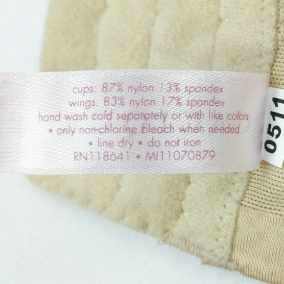 Cacique Bra Smooth Satin Full Coverage U/W Size 42C Cafe Mocha - Picture 7 of 7